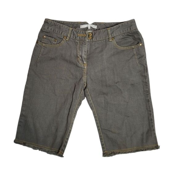 Y2K 3.1‎ Phillip Lim gray denim low rise bermuda shorts 6 - Picture 1 of 11